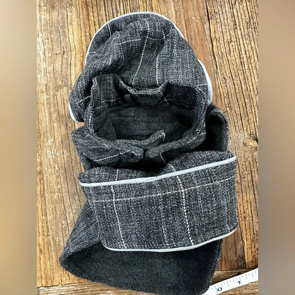 Gray Plaid Dog Coat hoodie